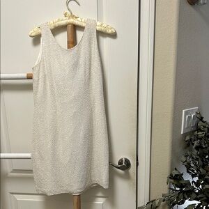 Hand Beaded 100% Silk Vintage Shift Dress